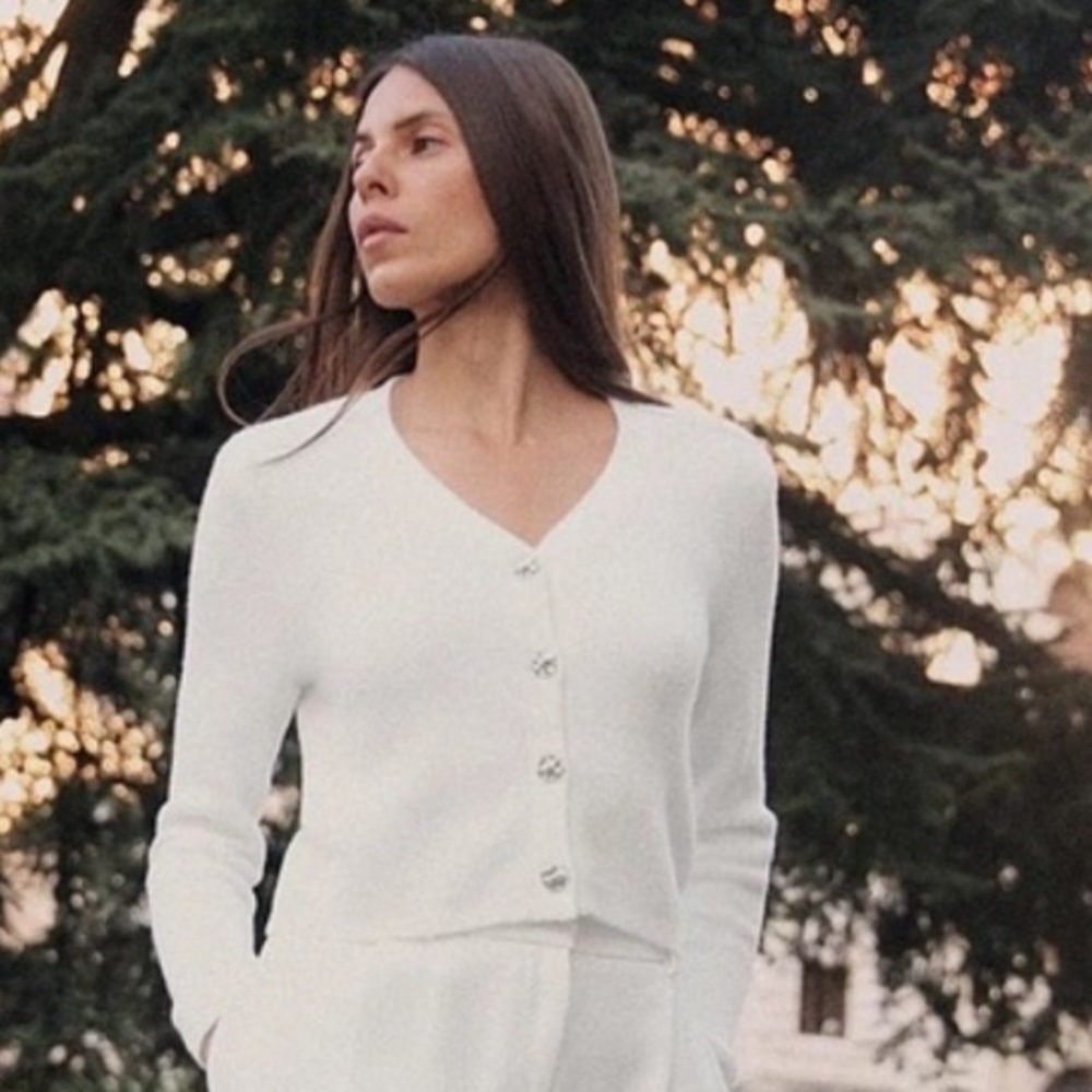 ZARA Soft Feel Knit Sweater White